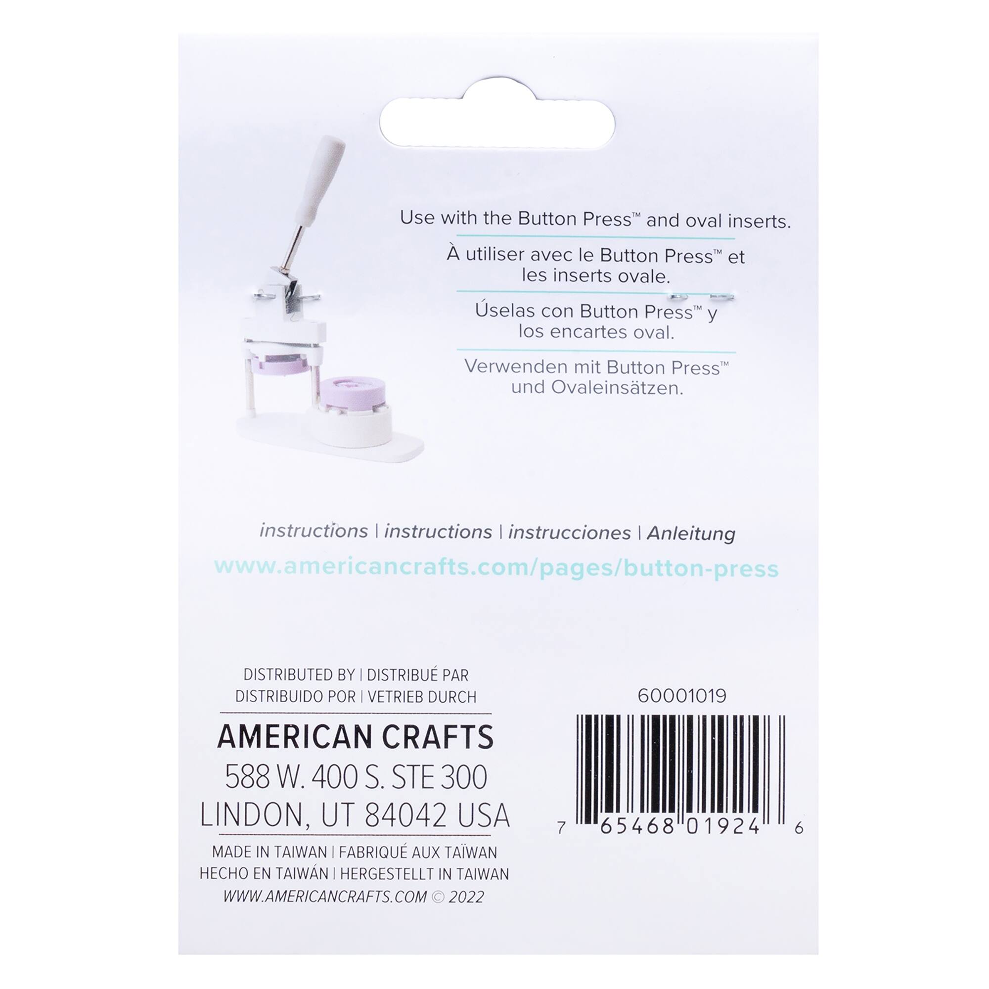 We R Memory Keepers® Button Press™ Small Oval Button Pin Back Refill Pack, 10ct.